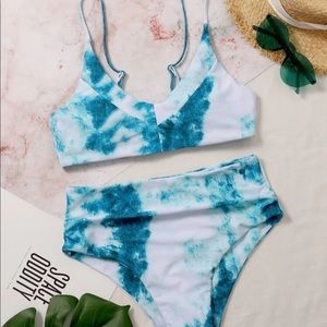 New tie dye high waisted bikini